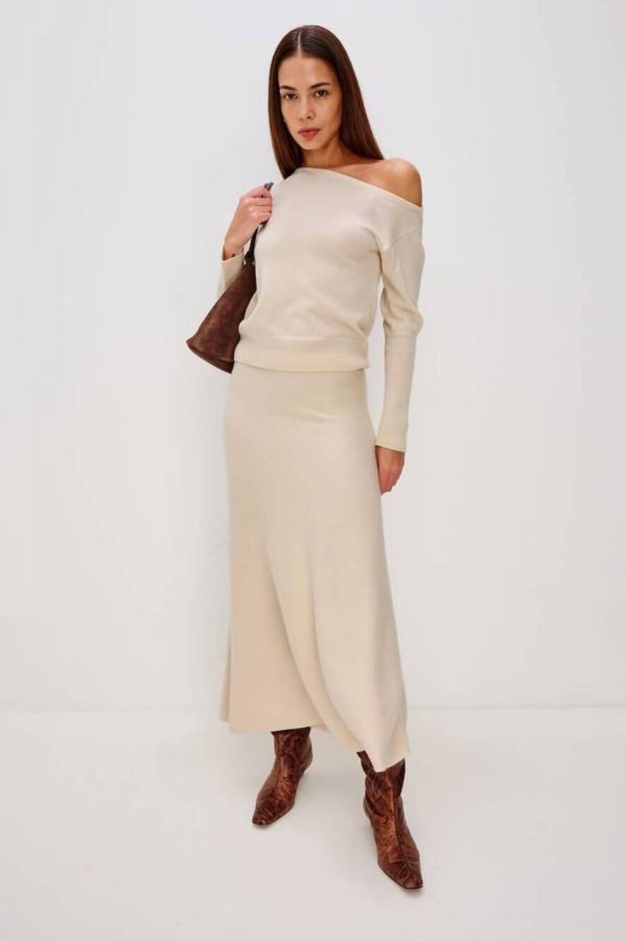 Rails Odita Midi A Line Skirt in Ivory S